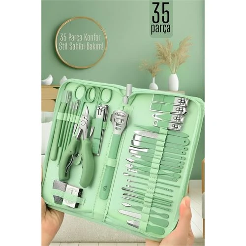 Modacar 35 Parçalı Profesyonel Manikür Pedikür Seti – Bakım Çantası | Evde Profesyonel Tırnak Bakımı