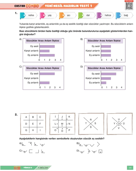 Süper Combo Türkçe 6. Sınıf Soru Bankası - Resim 4