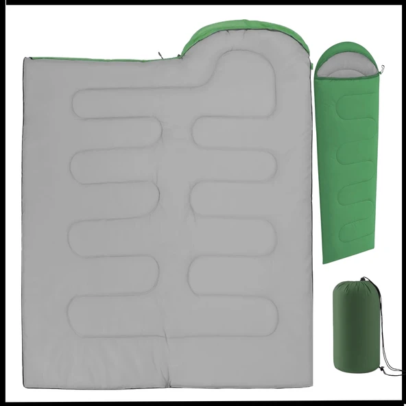 Uyguna-Yakala Yeşil - 5°C Konfor Kamp Uyku Tulumu-TLM.074 ürün görseli