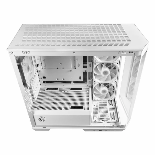 MSI MAG Pano M100R PZ USB 3.2 ARGB mATX Micro Tower Beyaz Kasa - Resim 5