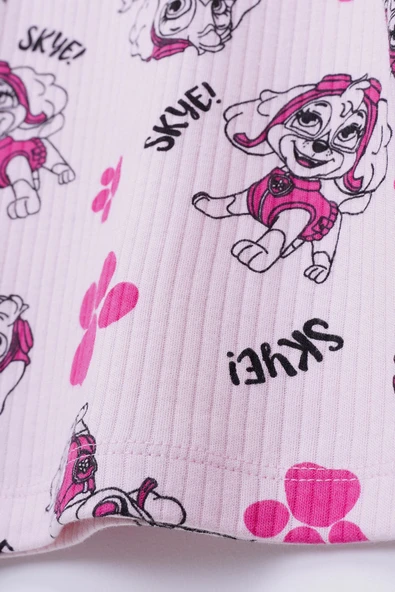 Sevimli Skye Kız Çocuk Pijama Takımı (Karakter Desenli) - Resim 4