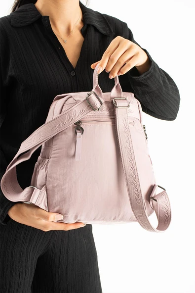 Yumuşak Dokulu Ultra Hafif, Esnek ve Su Geçirmez Polyamid Kumaş Sırt Çantası Lacivert Model: (571-13-14B) - Resim 3