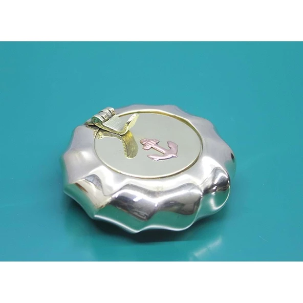 Pirinç Çapalı Kapaklı Küllük - Resim 2