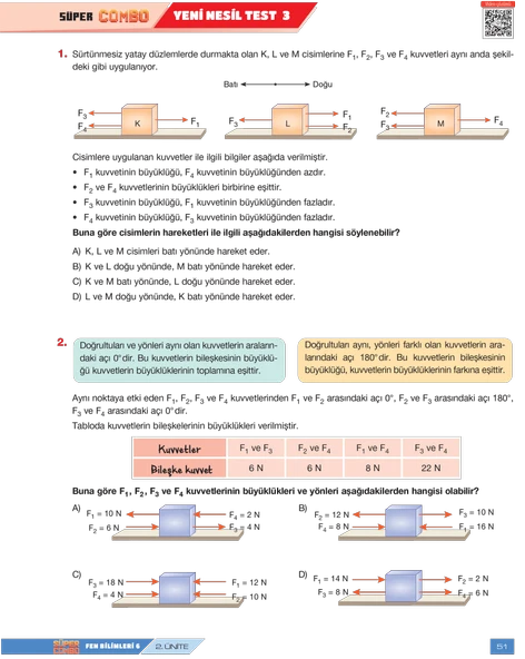 Süper Combo Fen Bilimleri 6. Sınıf Soru Bankası - 6