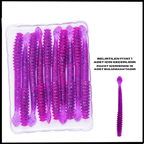 Uyguna-Yakala 2,2g 87mm - Mor- UV Boyalı Silikon Sahte Kurt Yem - 1041-CGPR ürün görseli