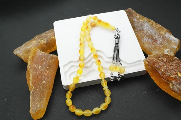 Arpa Model Damla Kehribar Tespih - 4