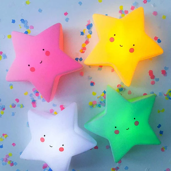 Gülen Yıldız Tasarımlı Led Işıklı Masa Lambası ürün görseli 1