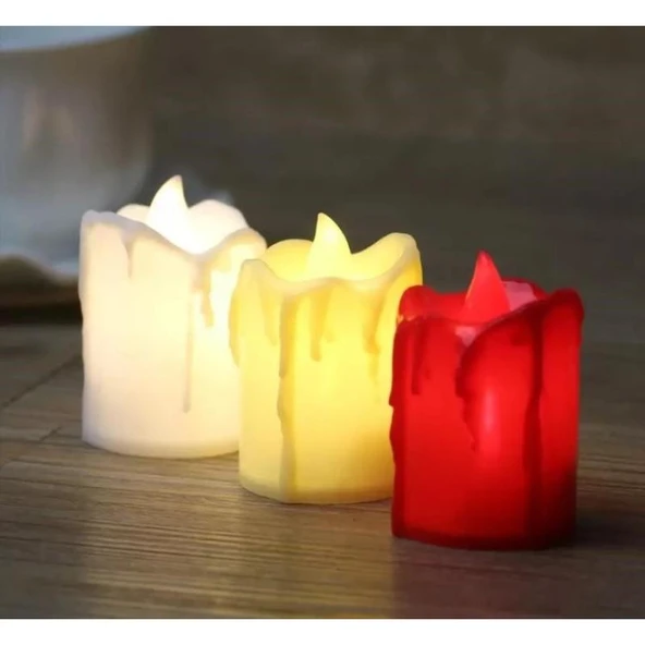 Plastik Alevsiz Mum 24 Adet - Resim 2