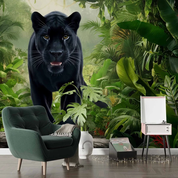 Orman ve Jaguar Duvar Kağıdı - Resim 6