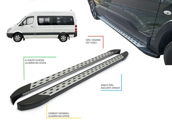 SPRİNTER W906 KISA ŞASE NOKTALI YAN BASAMAK 2006-2017 ürün görseli 1