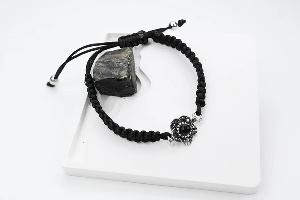 NARİN  OLTU TAŞI GÜMÜŞ ÇERÇEVE  AYARLANABİLİR  BİLEKLİK