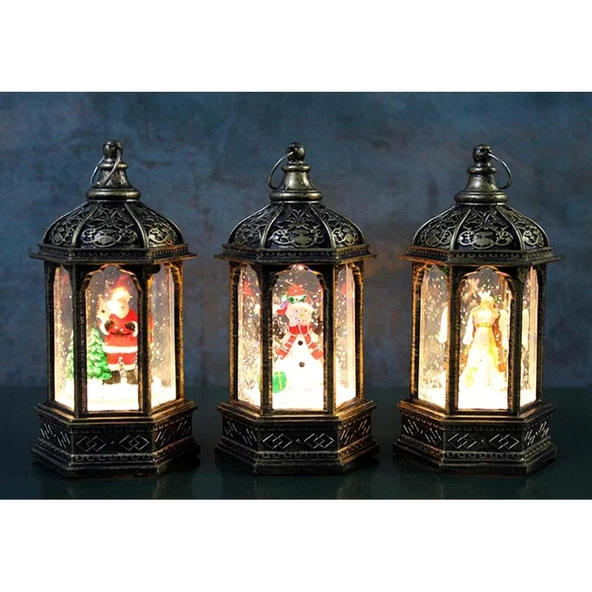 Yılbaşı Temalı Işıklı Kar Küresi - Resim 2