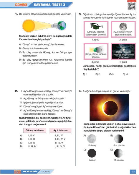 Süper Combo Fen Bilimleri 6. Sınıf Soru Bankası - 3