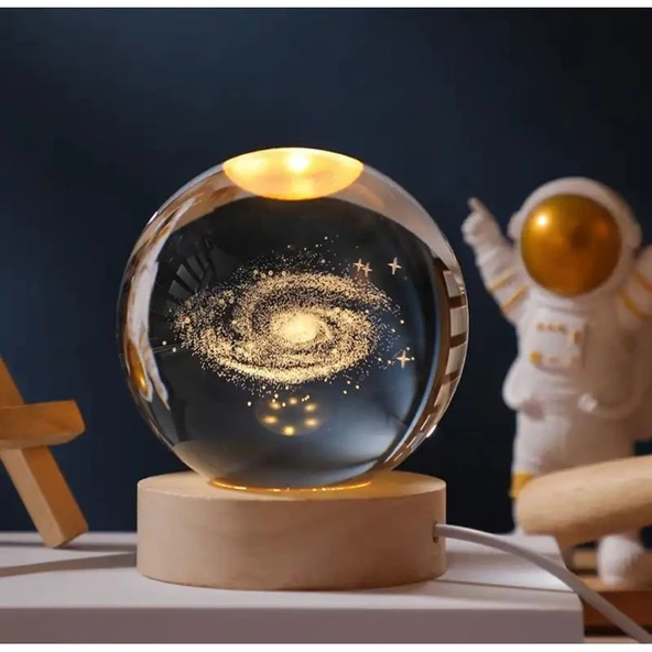 Samanyolu Renk Değiştiren Işıklı Cam Küre 6cm ürün görseli 1