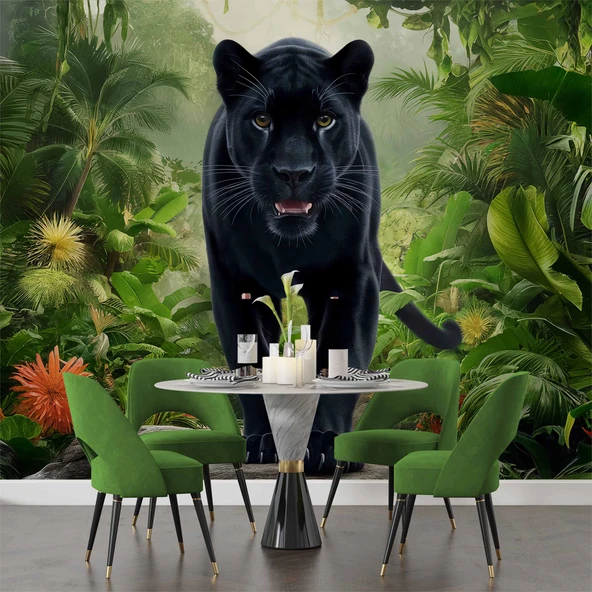 Orman ve Jaguar Duvar Kağıdı - Resim 5