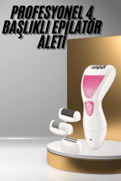 Ayak Törpü Başlıklı Epilatör Aleti 4 Başlıklı Taşınabilir Şarjlı Epilasyon Cihazı - 2