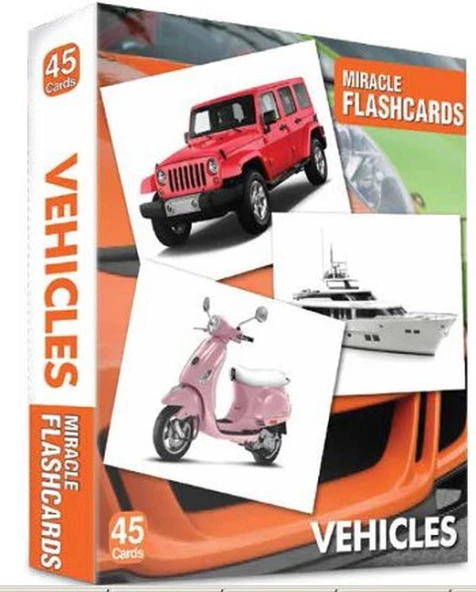 Vehicles Miracle Flashcards (45 Cards) ürün görseli 1