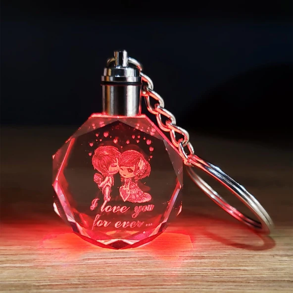 BlackCraft Işıklı Kristal Renk Değiştiren Anahtarlık (BC-A74864) ürün görseli 1