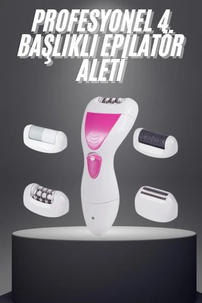 Şarjlı Epilasyon Cihazı Çok Başlıklı Ayak Bakımına Uygun Epilatör Aleti - Resim 2
