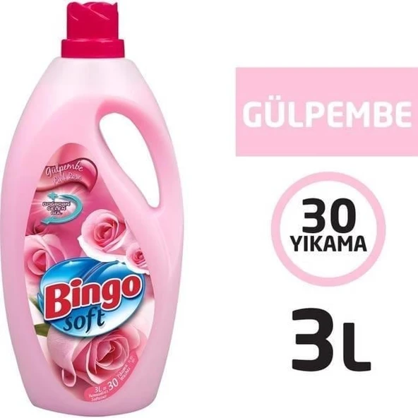 Bingo Soft Yumuşatıcı 3 lt 3 lü Karma Paket / Gül - Lavanta - Kuzumun Kokusu - 2