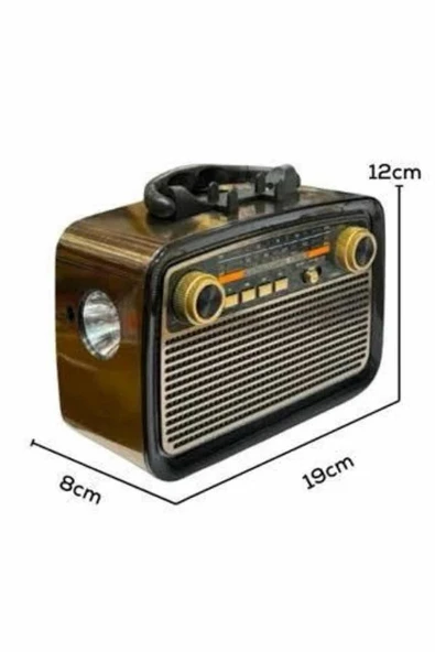 Nostaljik Radyo Bluetooth Bağlantılı Müzik Kutusu Ahşap - 1