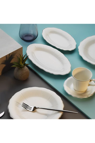 Kate Platin 32 Parça 6 Kişilik Kahvaltı Takımı - Resim 2