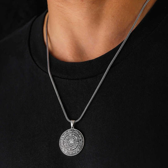 BlackCraft Gümüş Ayetel Kürsi Kolye (BC-901B71) ürün görseli 1