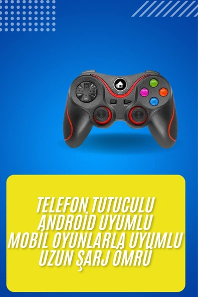 Kablosuz Oyun Kolu Bluetooth Joystick Gamepad Android Uyumlu - Resim 2