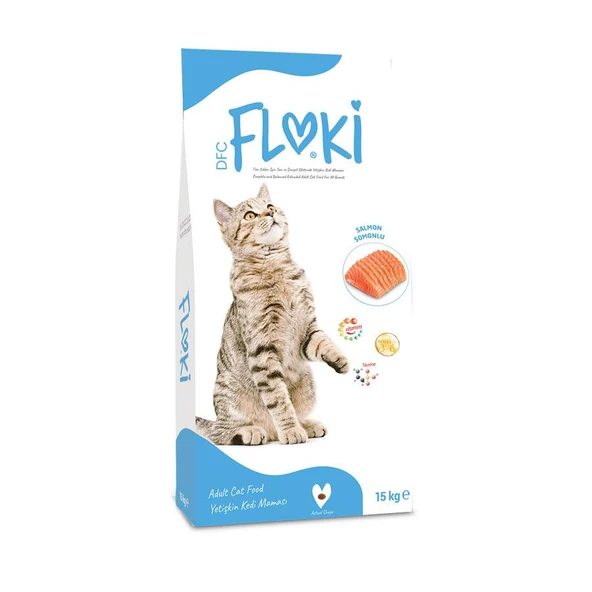 Floki Somonlu Yetişkin Kedi Maması 15 Kg ürün görseli 1