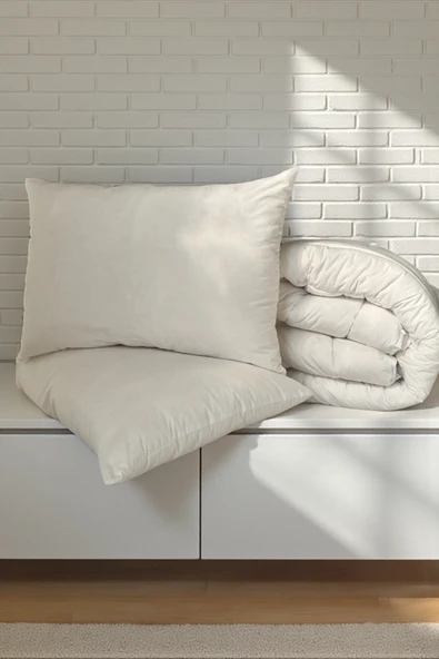 Alla Turca Pamuk Dolgulu Çift Kişilik Yorgan ve 2'li Yastık Seti - Resim 6