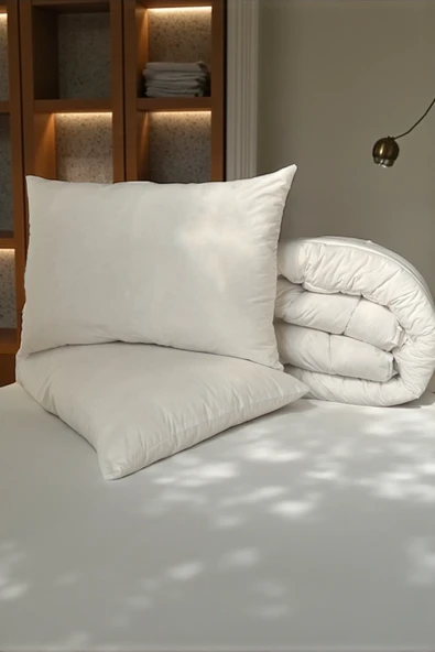 Alla Turca Pamuk Dolgulu Çift Kişilik Yorgan ve 2'li Yastık Seti - Resim 5