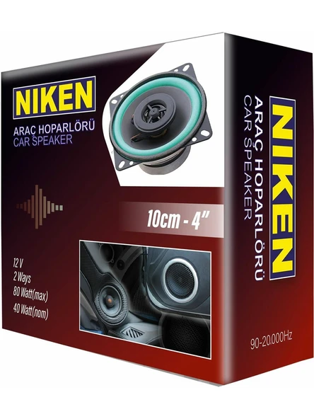 Niken Araç Hoparlörü 10 CM 4" İnc - 2
