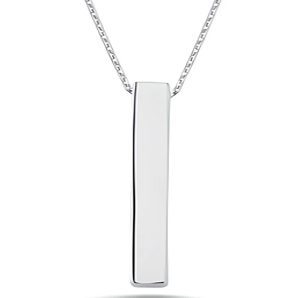 BlackCraft Gümüş Erkek Çubuk Kolye (BC-BC0D3F) - Resim 2