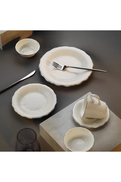 Kate Platin 32 Parça 6 Kişilik Kahvaltı Takımı ürün görseli