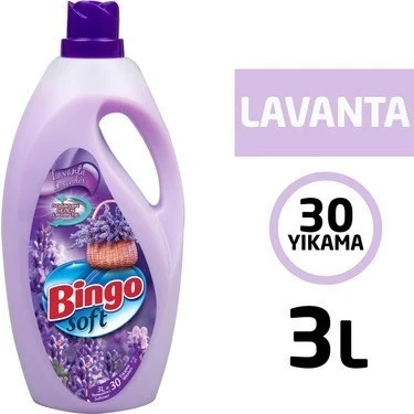 Bingo Soft Yumuşatıcı 3 lt Gülpembe ve Lavanta 2 li Paket - 3