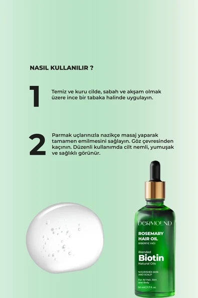 Dermoend  Biotin Saç Bakım Yağı - Resim 3
