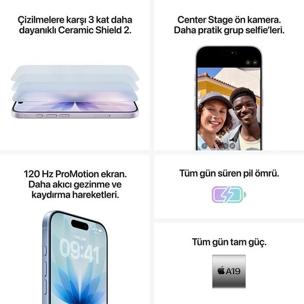 Apple iPhone 17 256 GB (Apple Türkiye Garantili) Siyah Siyah 256 GB - 8