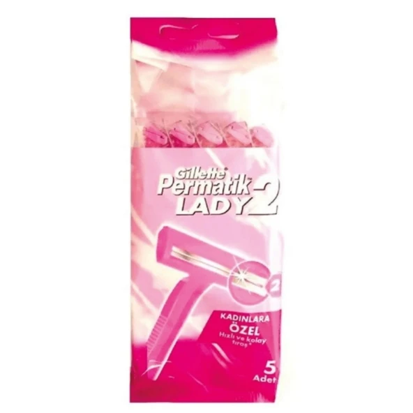 Gillette Permatik Lady 2 Kadınlara Özel Traş Bıçağı 5 Li - 1