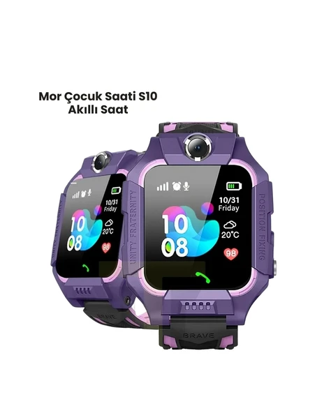 S10 Mor Akıllı Çocuk Saati ürün görseli