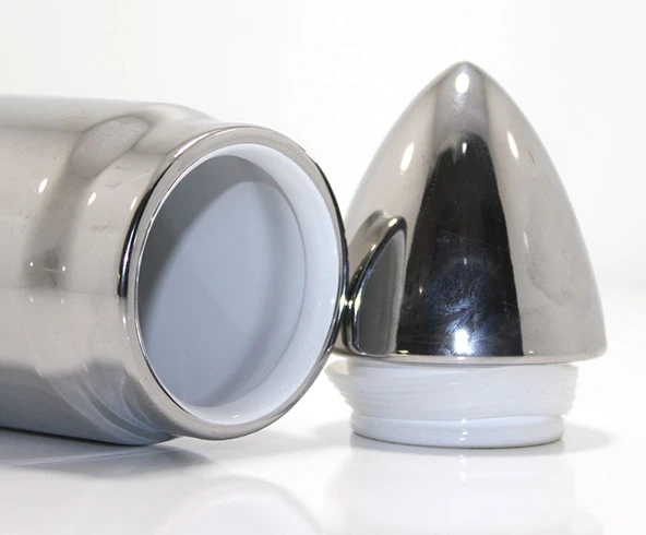 Mermi Tasarımlı Termos Bardak Gümüş