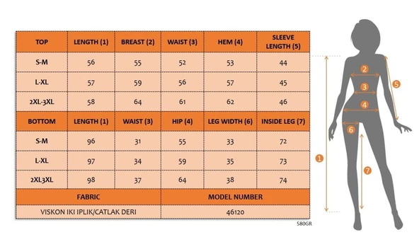 Kadın Uzun Kollu Kapşonlu Viskon Iki Iplik Bluz Ve Pantolon Ikili Takım - Resim 7