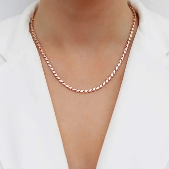 BlackCraft Gümüş Rose Pullu Arpa Zincir (BC-C49C5C) - Resim 3