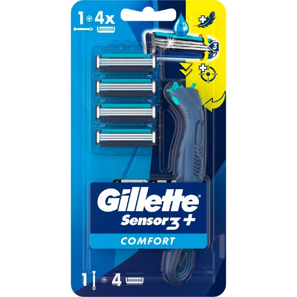 Gillette Sensor 3 Traş Makinesi 4 Lü Yedek - 1
