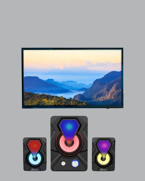 Renkli LED Işıklı Hoparlör - Resim 5