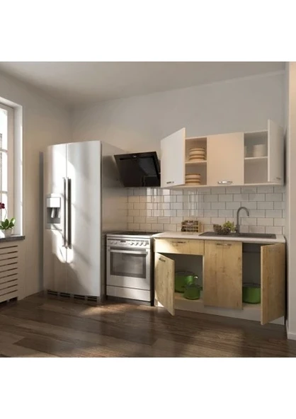 Feyza Hazır Mutfak Dolabı 140 cm  Tezgah Dahil - 2