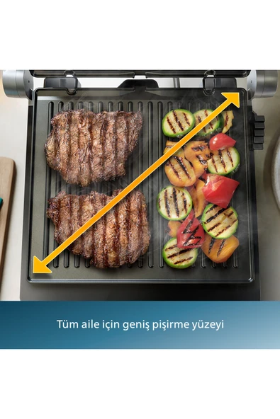Philips 5000 Serisi Contact Grill HD6301/90 2200 W Tost Makinesi - Resim 5