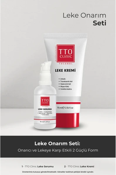 Tto CLINIC LEKE KREMİ 75ML + LEKE SERUMU 50ML ürün görseli 1