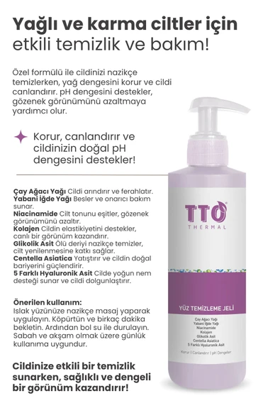 Tto Akne ve Rozasea Bakım Seti Temizleme Jeli Dermodicos Plus - Resim 3