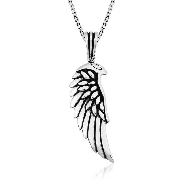 BlackCraft ​925 Ayar Gümüş Kanat Gümüş Kolye (BC-88627A) ürün görseli 1