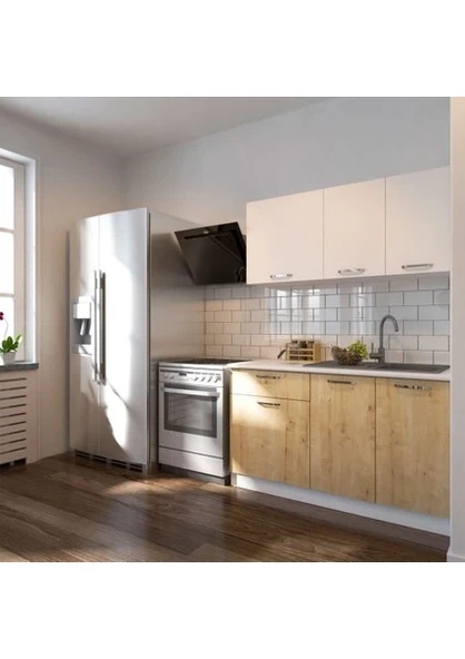 Feyza Hazır Mutfak Dolabı 140 cm  Tezgah Dahil